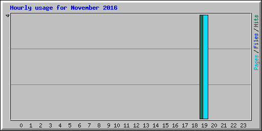 Hourly usage for November 2016